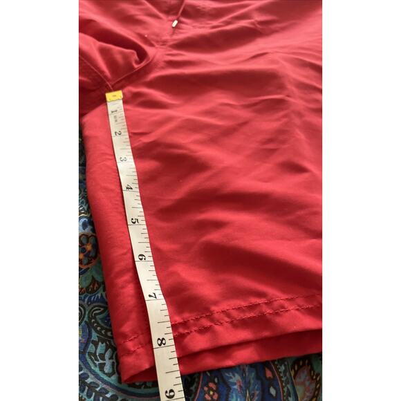 Men’s Sz 32 Board Swim Shorts‎ "Lifeguard", 8 Inch Inseam Length Red - Picture 2 of 7